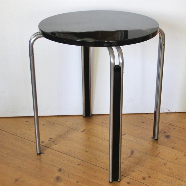 Black Art Deco French Side Table, 1940s For Sale - Image 8 of 8