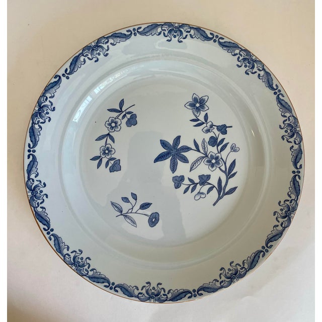 Set of 6 Vintage Rörstrand Ostindia East Indies Swedish Blue Porcelain Charger Plates For Sale - Image 10 of 13
