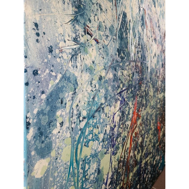 Contemporary Abstract Oil on Canvas "Lush Damp 2" by Reiner Heidorn For Sale - Image 4 of 5