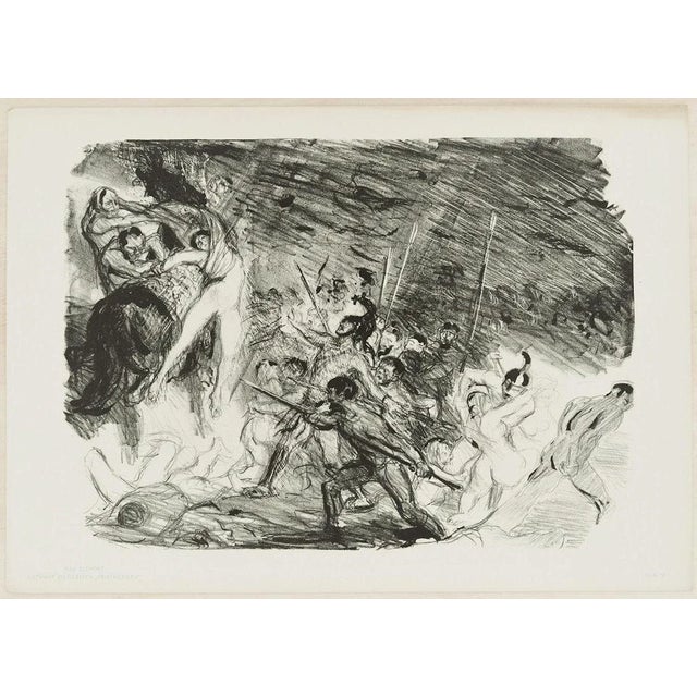 Entwurf zu Kleist's ''Penthesilea'' is a black and white lithograph on paper, realized by the artist, Max Slevogt. From...