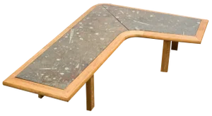 Boomerang Coffee Table in Marble, 1970s