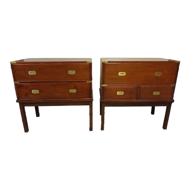 1960s Pair of Custom Campaign Chests For Sale