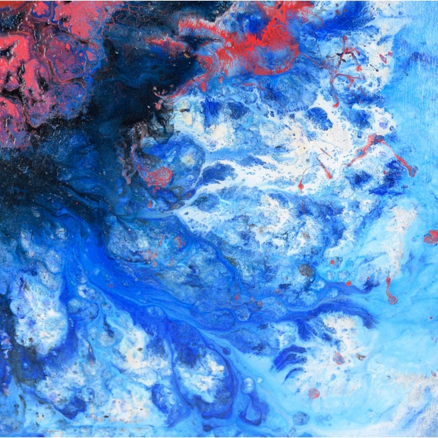 Late 20th Century "Only in the Blue Night" Expressionist Composition in Acrylic on Canvas by Charles David Francis For Sale - Image 5 of 9