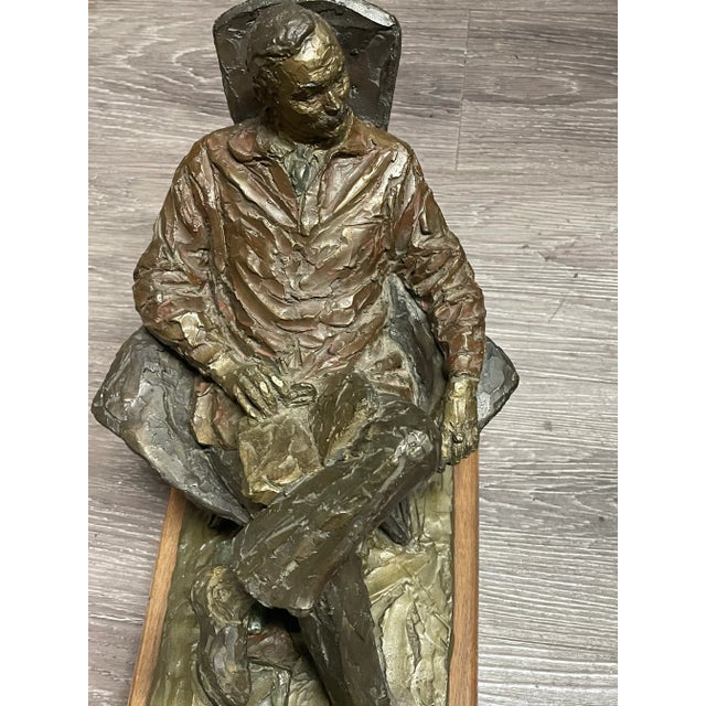 Signed Helen Blair Brass Sculpture For Sale - Image 4 of 7