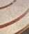 1960s 1960s Large 82" Round Italian Inlaid Rouge & Carrera Marble & Carved Gilt Wood Center Table Perfect for Hotel Lobby For Sale - Image 5 of 7