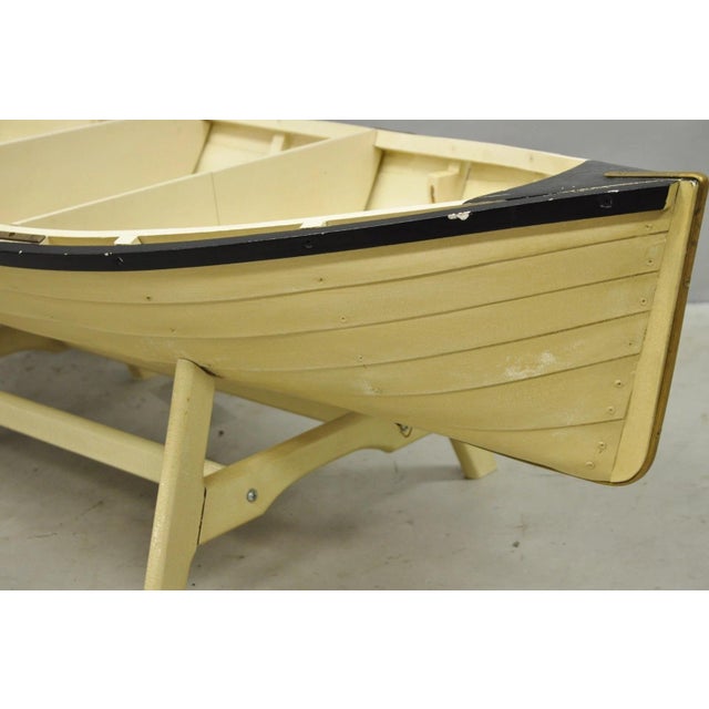 Vintage Style Dory Row Boat Nautical Bookshelf / Table by Authentic Models For Sale - Image 9 of 18