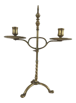 Late 19th Century English 2-Candle Adjustable Lamp