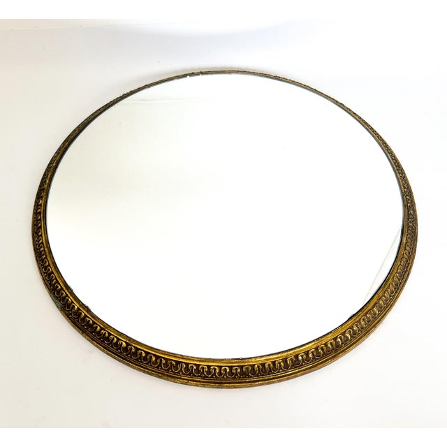 Oversized Vintage Gilt Metal Mirrored Plateau — Repurposed Lighting Element — Hollywood Regency / Neoclassical For Sale - Image 18 of 18