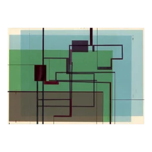 Contemporary Abstract Pen and Inkjet on Paper Drawing "Untitled 24.6.15" by Richard Caldicott