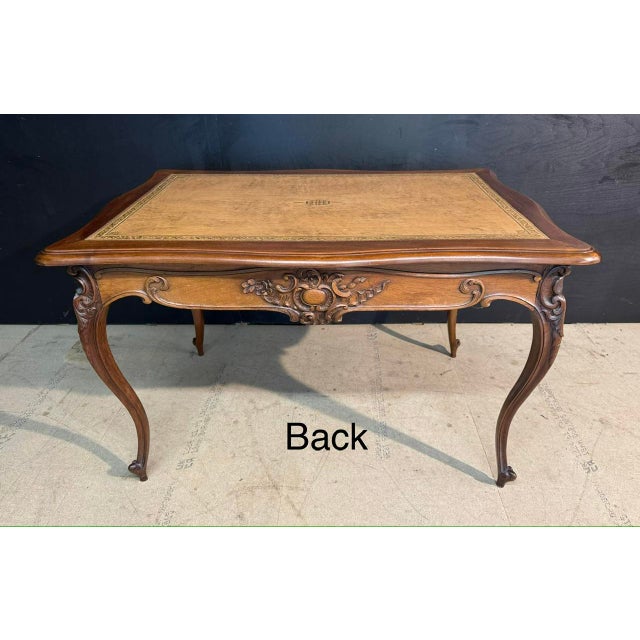 Brown Rococo French Writing Desk, 1880 For Sale - Image 8 of 17