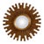1960s Mid-Century Gold Convex Sunburst Wall Mirror, Europe, 1960s For Sale - Image 5 of 5