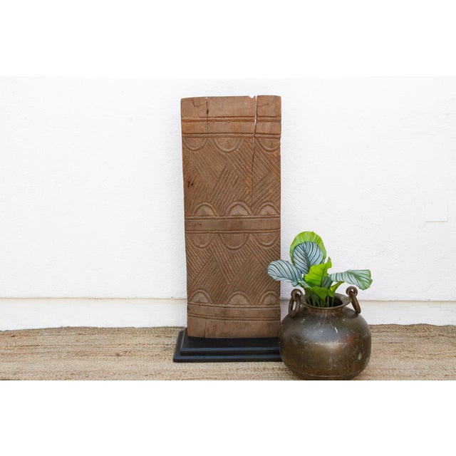 Brown Antique African Tribal Art Door For Sale - Image 8 of 8