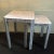 2010s Hollywood Regency Style Faux Mother of Pearl Nesting Tables - Set of 2 For Sale - Image 5 of 5