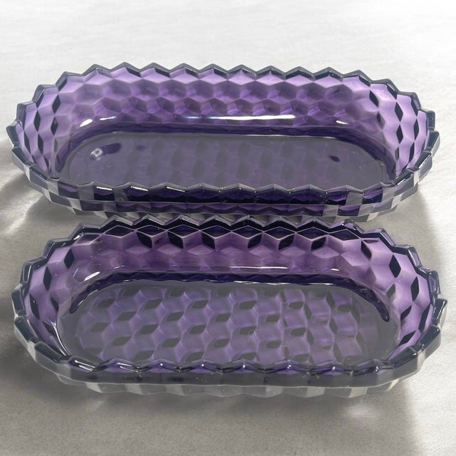 This listing is for a pair of vintage Fostoria Glass Company serving dishes in the iconic American pattern, featuring the...