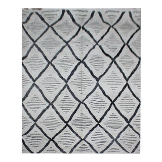 Hand Knotted Bamboo Rug by Aara Rugs Inc. - 12' X 9' For Sale