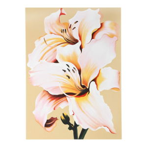Peach Lily on Beige, 1980 Signed Screenprint by Lowell Blair Nesbitt