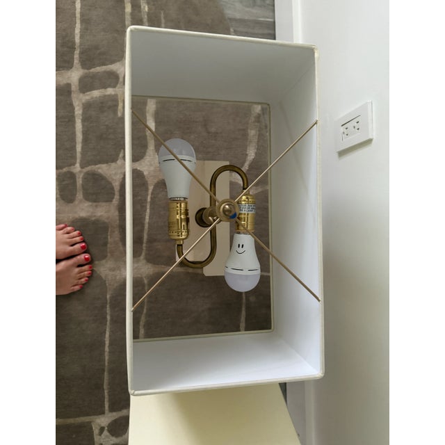 Contemporary Thomas Pheasant Collection for Baker Alabaster Concentric Circle Lamp For Sale - Image 3 of 4