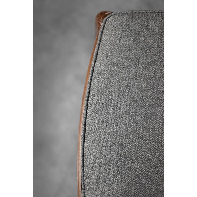 Mid-Century Modern Danish Teak & Grey Fabric Chairs, 1960s, Set of 4 For Sale - Image 16 of 18