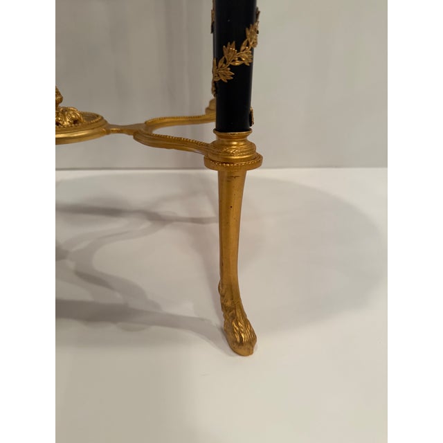 19th Century Bronze Mounted Gueridon Table With Marble Top For Sale - Image 4 of 13