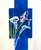"Iris and Lily" Contemporary Modernist Botanical Painting by Adele For Sale
