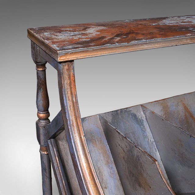 Antique Georgian Revival Book Trough, English, Painted, Library Stand, Edwardian For Sale - Image 9 of 12