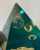 Plastic Vintage Lucite Pyramid Shaped Paperweight With Floating Gold Shapes Inside For Sale - Image 7 of 9