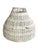 Mid 20th Century Vintage White Wicker Table Lamp With Matching Woven Shade – Coastal Boho Mid-Century Style 31.5” Tall For Sale - Image 5 of 18