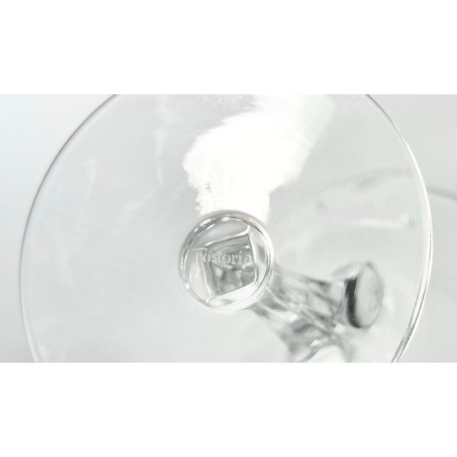 1950s Fostoria “Bridal Belle” Set of 6 Coupe Champagne Glasses For Sale In Dallas - Image 6 of 6
