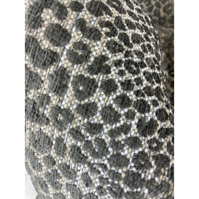 Cheetah Chenille in Gray & Beige 22” Pillows-A Pair For Sale - Image 4 of 5