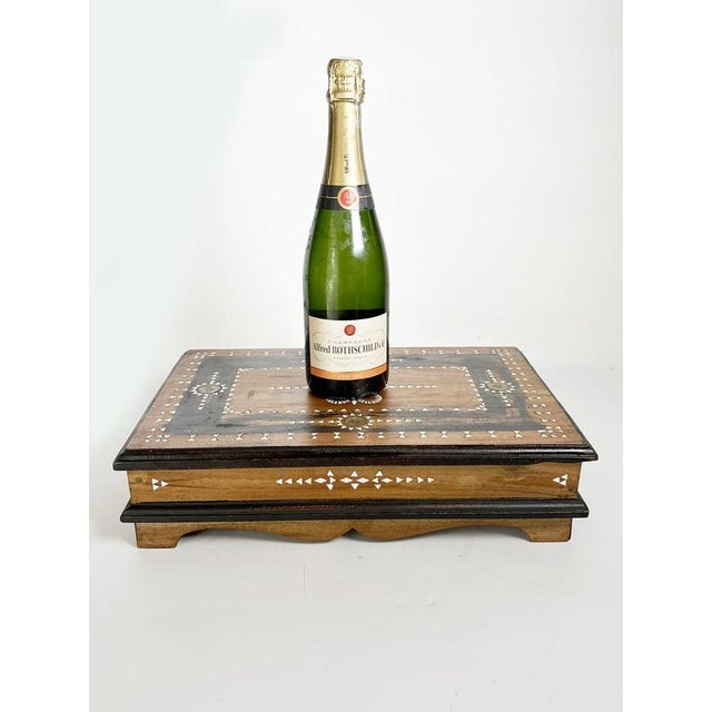 Large Wooden Box with Geometric Motifs, France, 1970s For Sale - Image 4 of 15