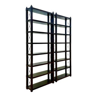 Vintage Regency Monumental Crossed Arrow Etagere - a Pair For Sale