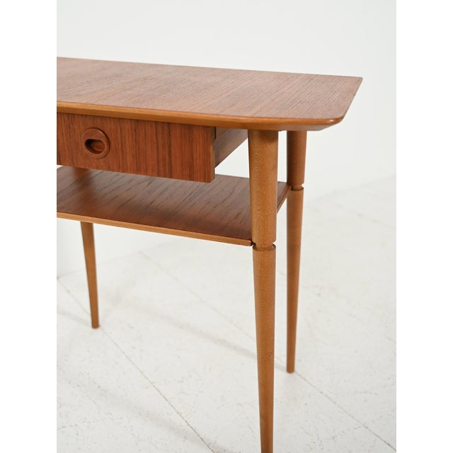 Wood Scandinavian Teak Bedside Table, 1960s For Sale - Image 7 of 10