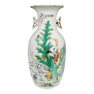 1910s Spring Blossoms Phoenix Tail Vase