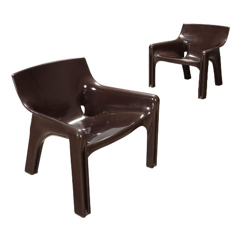 Armchairs by Vico Magistretti for Artemide, Italy, 1960s, Set of 2 For Sale