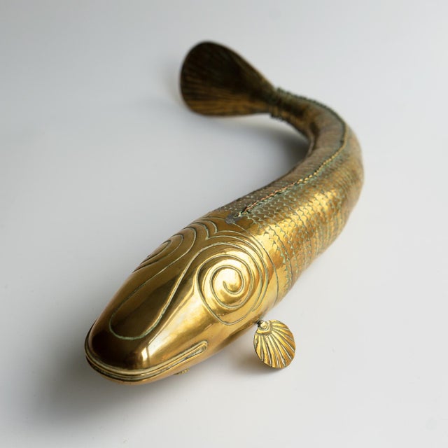 Large Antique Anglo Indian Folk Art Articulated Brass 'Medina' Fish ...