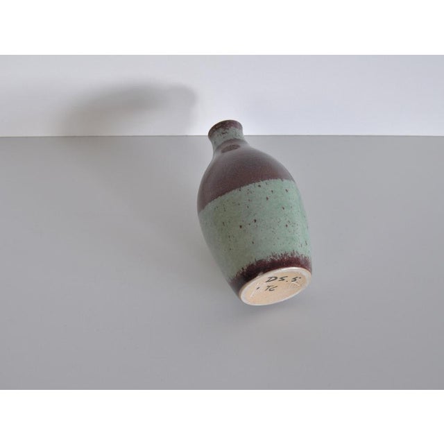 Ceramic Danish Vase in Oxblood Red & Green Glaze from Michael Andersen, 1930s For Sale - Image 7 of 11