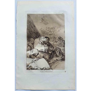 Francisco Goya, Correcion Etching, 1799, Aquatint on Paper For Sale