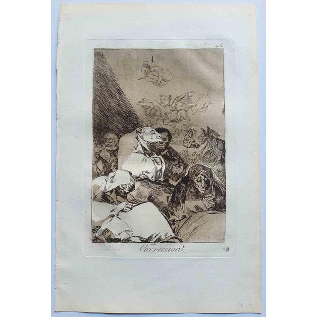 Francisco Goya, Correcion Etching, 1799, Aquatint on Paper For Sale
