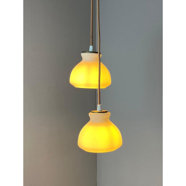 Holmegaard White Glass Pendant Lamp from Holmegaard For Sale - Image 4 of 11