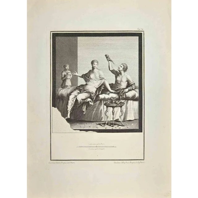 Leisure in Roman Time from "Antiquities of Herculaneum" is an etching on paper realized by Nicola Vanni and Nicola Billy...