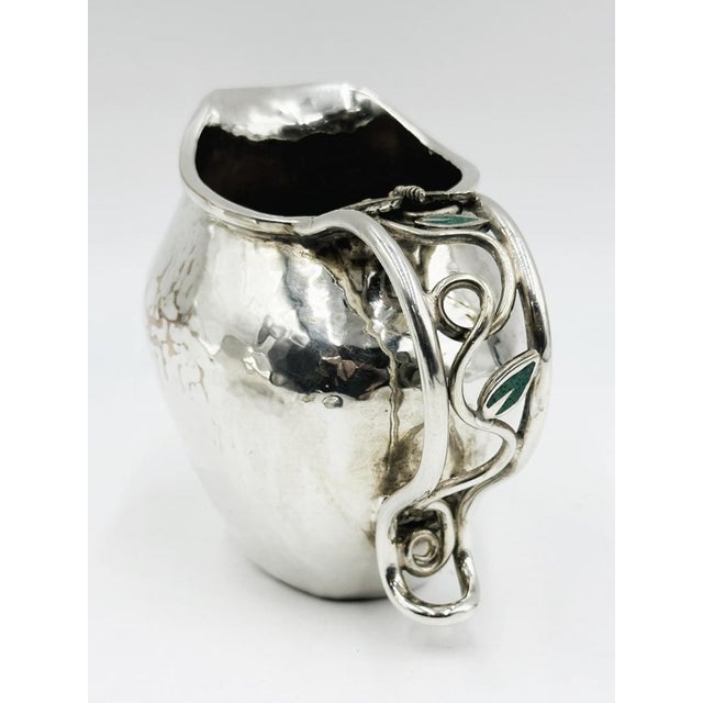 Silver Vintage Emilia Castillo Taxco Creamer Pitcher, Covered Sugar Bowl & Spoon For Sale - Image 8 of 18