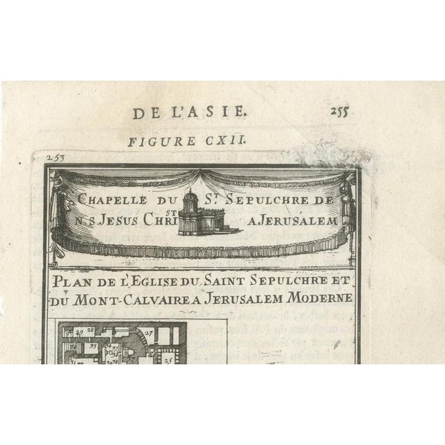 Antique Jerusalem Holy Sepulchre Plan, 1683 For Sale - Image 9 of 12
