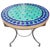 Moroccan Blue and Turquoise Mosaic Side Table For Sale