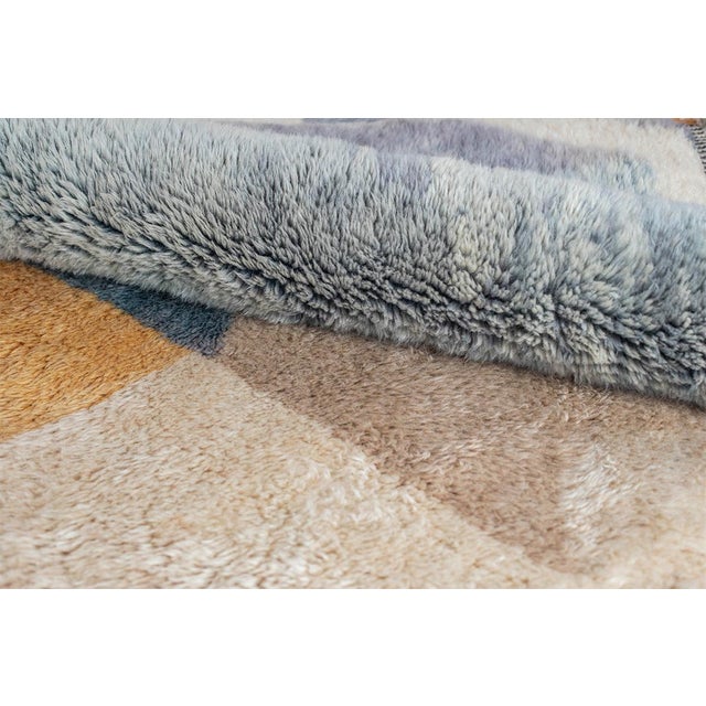 Navy Blue Premium Hand-Knotted Moroccan Wool Rug | 11'7" X 8'7" | One of a Kind For Sale - Image 8 of 10