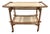 1970s Mid Century Bamboo / Rattan Bar Cart Styled AfterJohn Wisner for Ficks Reed For Sale