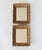 Pair of vintage petite rectangular wall mirrors. Can be hung horizontally or vertically. No makers mark. The frames are...
