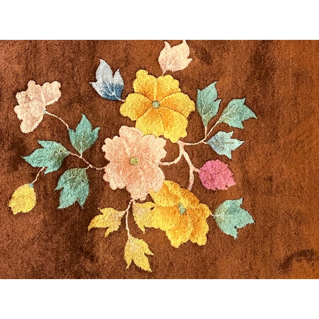 20th Century Chinese Art Deco Copper Coloured Nichols Rug, 1920 For Sale - Image 10 of 14