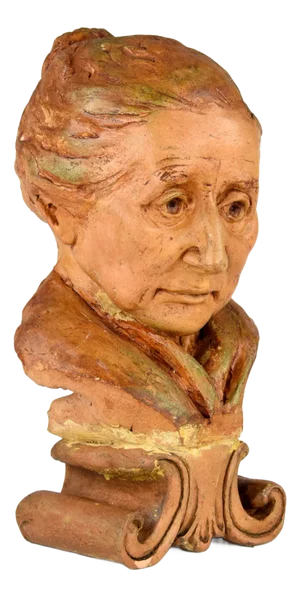 Bernardi, Antique Bust Sculpture of a Lady, 1800s, Terracotta