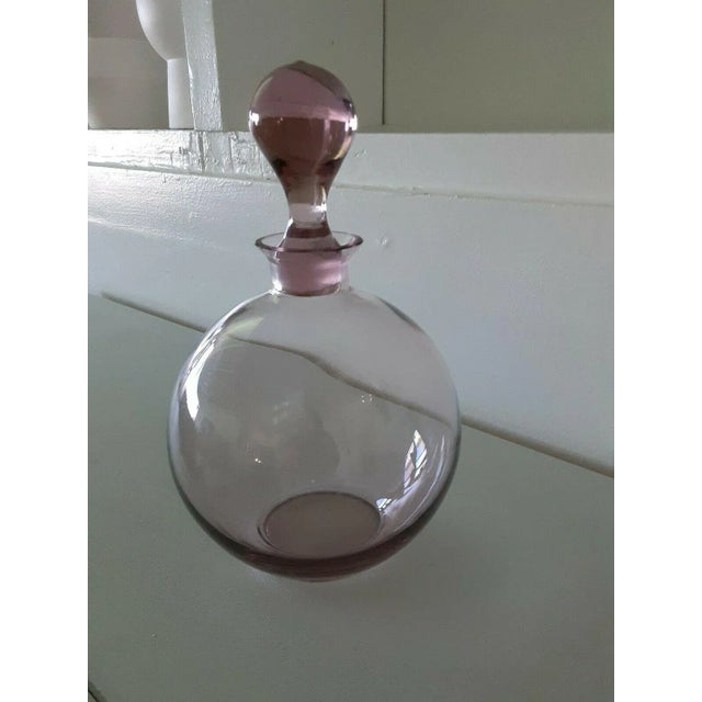 Contemporary Early 21st Century Barware Purple Glass Decanter For Sale - Image 3 of 3