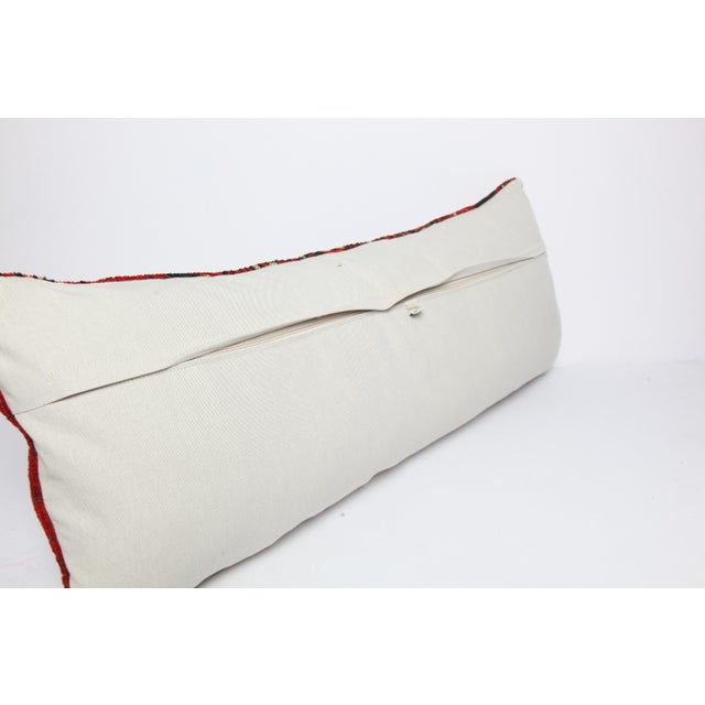 Antique Handmade TurkomanRug Pillow Cover -16'' X 40'' For Sale - Image 10 of 11